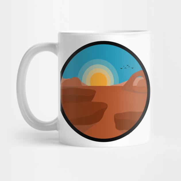 Minimalist Landscape - Desert Sunset by The-Observatory
